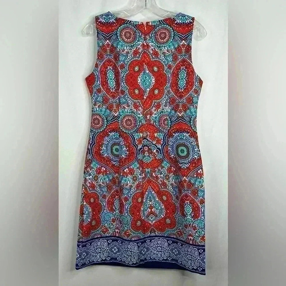 R&K Women Sheath Floral Multicolor Sleeveless
Knee Length Dress NoStretch Size 8 - Picture 2 of 8